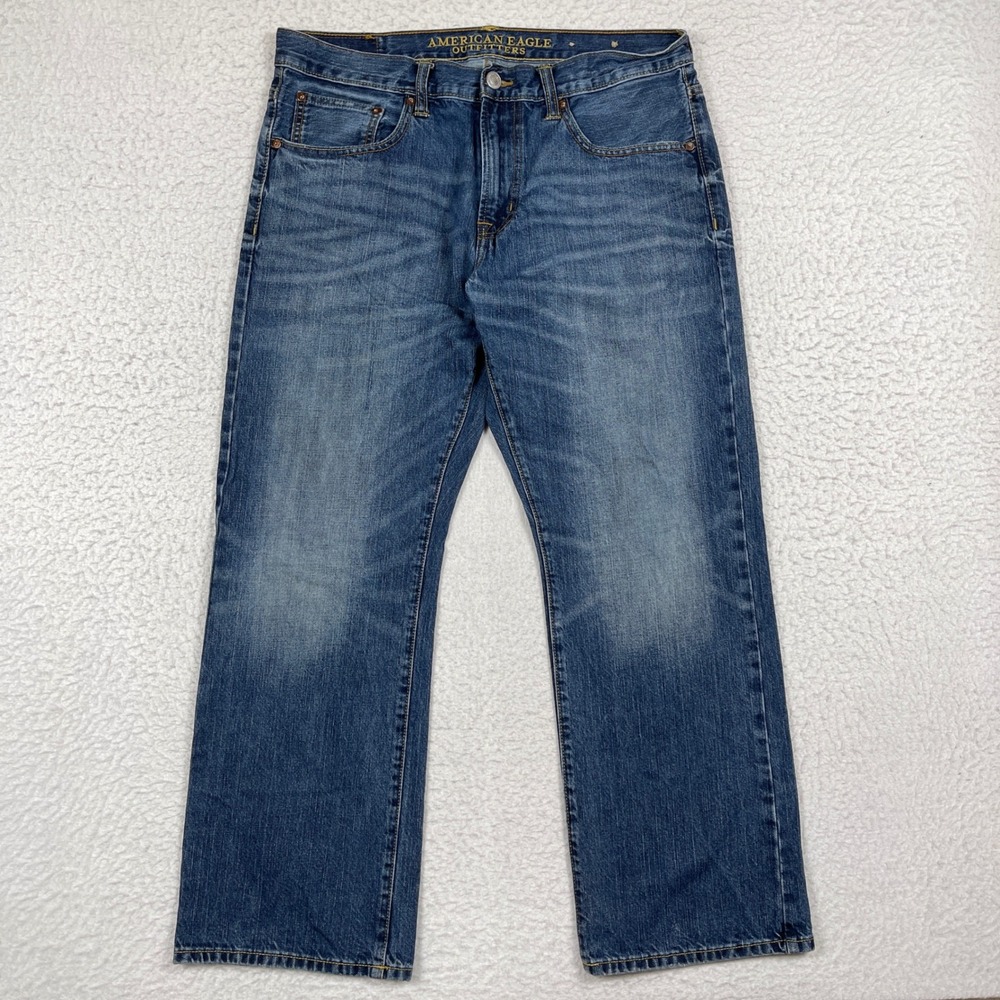 American Eagle Bootcut Jeans Mens 34x30 (Fit 36x28) Blue Medium Denim Casual